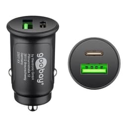 Goobay USB-oplader til cigaretudtag med USB-C PD og USB-A QC3.0
