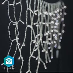 Nedis SmartLife Jouluvalot | Jääpuikko | Wi-Fi | Kylmä Valkoinen | 240 LED's | 5.00 m | Android/ IOS