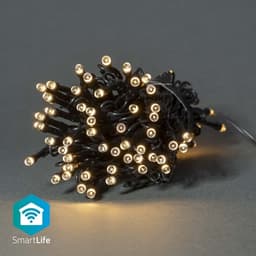 Nedis SmartLife Jouluvalot | Nauha | Wi-Fi | Lämmin Valkoinen | 50 LED's | 5.00 m | Android/ IOS