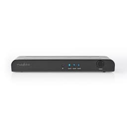 Nedis HDMI ™ switch | 3-Port port(s) | 3x HDMI™ Input | 1x HDMI™ Output | 4K@60Hz | 18 Gbps | Fjernstyret | Metal | Antracit