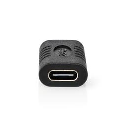 Nedis USB-C™ Sovitin | USB 3.2 Gen 2 | USB-C™ Naaras | USB-C™ Naaras | 4K@60Hz | 10 Gbps | Pyöreä | Niklattu | Musta | Kirjekuori