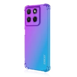 SKALO Motorola Moto G86 Power 5G ENKAY Gradient Extra strong TPU Cover - Lilla-Blå