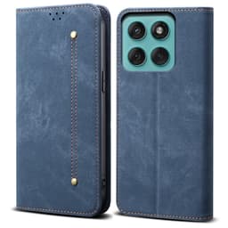 SKALO Motorola Moto G56 5G Jeans Lompakkokotelo - Sininen