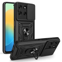 SKALO Motorola Moto G56 5G Armor Metallinen rengas -kamerasuojus Suojakuori - Musta