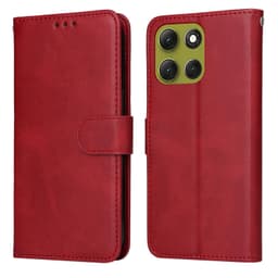SKALO Motorola Moto G86 Power 5G PU-nahka Lompakkokotelo - Punainen