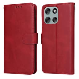 SKALO Motorola Moto G56 5G PU-læder Flip Cover - Rød