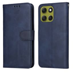 SKALO Motorola Moto G86 Power 5G PU-læder Flip Cover - Blå