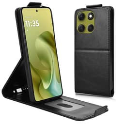SKALO Motorola Moto G86 Power 5G Vertikalt PU-læder cover Cover - Sort