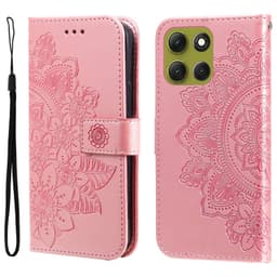 SKALO Motorola Moto G86 Power 5G Mandala Lompakkokotelo - Pinkki