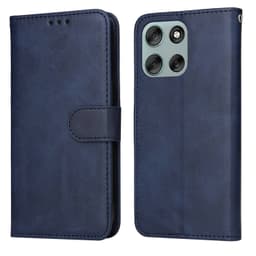 SKALO Motorola Moto G56 5G PU-nahka Lompakkokotelo - Sininen