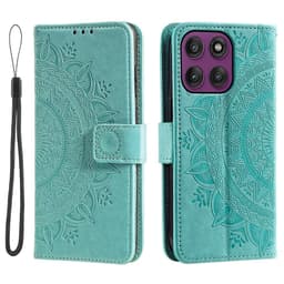 SKALO Motorola Moto G56 5G Mandala Plånboksfodral - Turkos