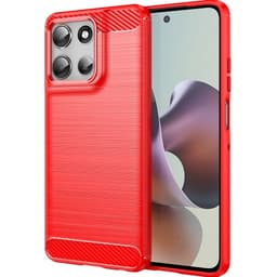 SKALO Motorola Moto G56 5G Armor Carbon Cover - Rød
