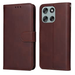 SKALO Motorola Moto G56 5G PU-læder Flip Cover - Brun