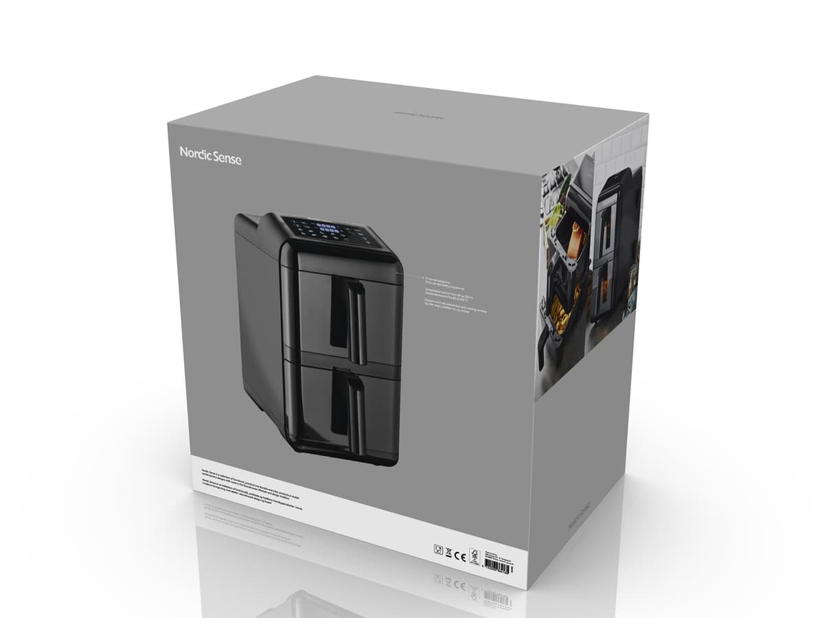 Nordic Sense Airfryer double stack Black | Elgiganten