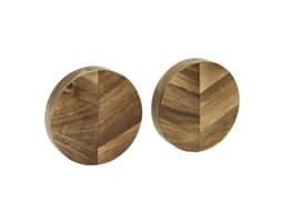 HOLM Knife magnet Dia 9 x 2 cm 2 pcs Acacia