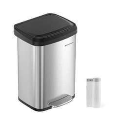 Pedalhink i stål med kolfilter och mjukstängande lock – 50 liter