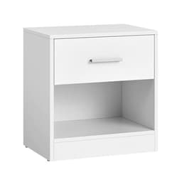Nattbord med uttrekkbar skuff 39x28x41cm - Hvit