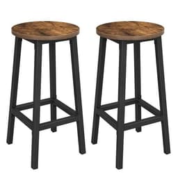 Barstoler 65 cm - Rustikk brun og Svart