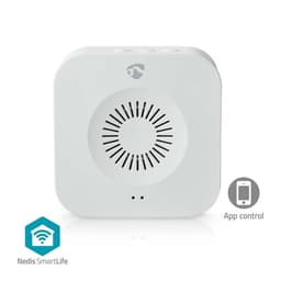Nedis SmartLife Klokke | 433 MHz | Tilbehør til: WIFICDP10GY / WIFICDP30WT / WIFICDP40CWT | Batteri / USB Drevet | 4 Lyde | 4.5 V DC / 5 V DC | Justérbar volume | Hvid