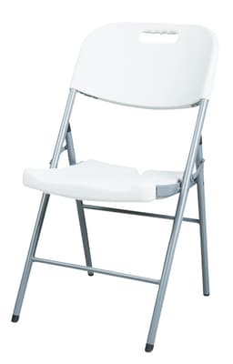 Enjoy>it® luksus-klappstol 45 × 50 × 88 cm hvit/grå