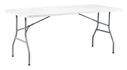 Enjoy>it® sammenleggbart bord 180 x 74 x 74 cm hvit/grå
