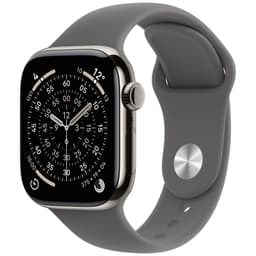 Apple Watch S11 42mm CEL (Natural Titanium/Stone Gray Sport Band) S/M