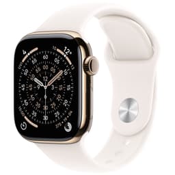 Apple Watch S11 42mm CEL (Guld Titanium/Light Blush Sport Band) S/M