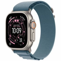 Apple Watch Ultra 3 49mm (Naturaligt Titanium/Lyseblå Alpine Loop) M