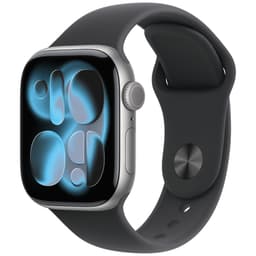 Apple Watch S11 42mm CEL (tähtiharmaa alumiini/musta urheiluran.) M/L