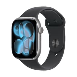 Apple Watch S11 46mm GPS  (tähtiharmaa alumiini/musta urheiluran.) M/L