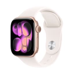 Apple Watch S11 42mm GPS (ruusukulta alum./punanhäivä urheiluran.) S/M