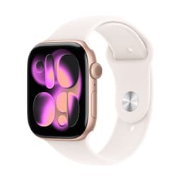 Apple Watch S11 46mm GPS (Rose Gold Aluminium/Light Blue Sport Band) M/L