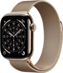 Apple Watch S11 42mm CEL (kultatitaani/kultainen milanolaisran.) S/M