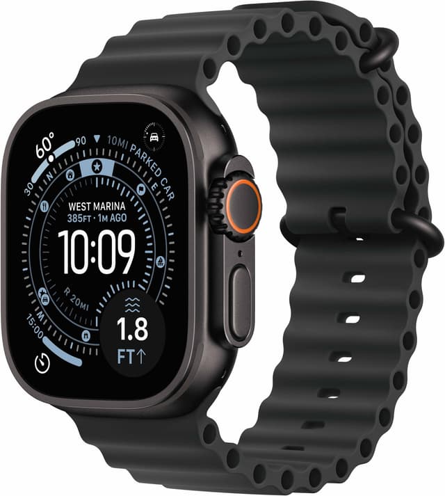 Apple Watch Ultra 3 49mm (musta titaani/musta Ocean ranneke)