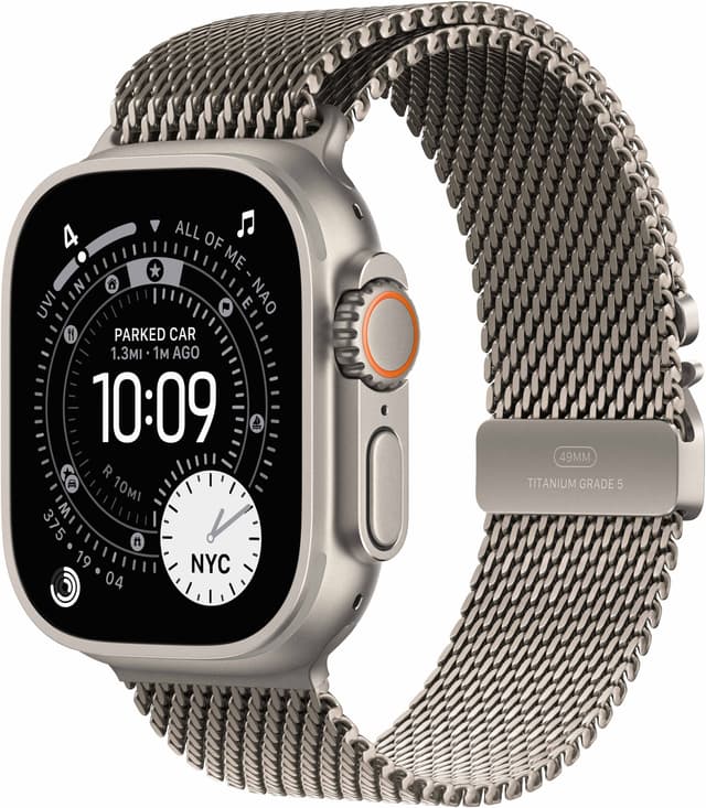 Apple Watch Ultra 3 49mm (Naturaligt Titanium/Naturaligt Titanium Mil. Loop) M