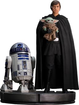 Iron Studios Star Wars toimintafiguuri (Luke Skywalker, R2-D2, Grogu)