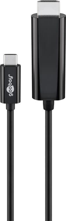 USB-C- HDMI-adapterkabel 4k   60 Hz, 1,80 m, sort