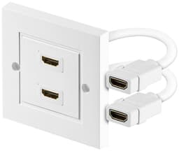 HDMI™ vägguttag, Guldpläterad