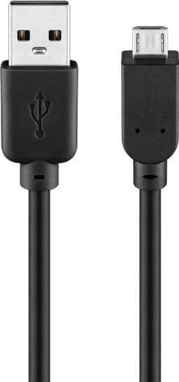USB-A till Micro-B-kabel, 0,6 m, svart