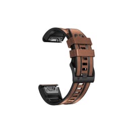 Läderklockarmband för Garmin Fenix 7 Pro/7X Brun 26 mm