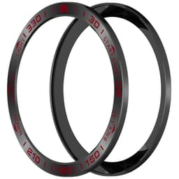 Rustfritt stål Racing Bezel Kompatibelt med Garmin Quatix 8 - Beskyttelse og Stil Svart, rød 51MM
