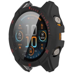 Garmin Fenix 8 Watch Beskyttelsesetui Sort+rød 47 MM