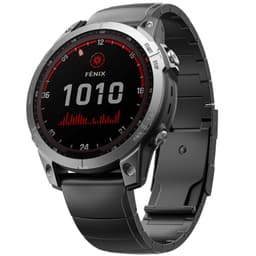 Snabbfäste Titan Klockarmband för Garmin Fenix 7X 6X Pro 5X Plus Svart