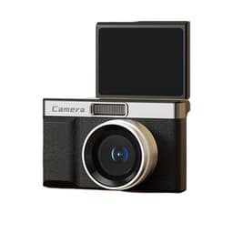 Retro Digitalkamera med høy piksel, dobbelt objektiv, 5x optisk zoom og 2,4"" LCD-skjerm Sort