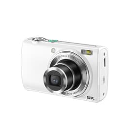 Digitalt kamera med 5X optisk zoom Hvit