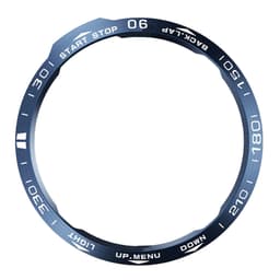 Blå ramme - Hvit skrift for Garmin Fenix 6x