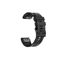 Urrem i ægte læder til Garmin Fenix 7 Pro/7X Sort 26 mm