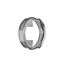 Kompatibel med Garmin Forerunner 245/245M TPU beskyttelsesetui Gjennomsiktig+svart