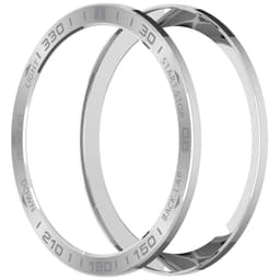 Tillbehör kompatibelt med Garmin Quatix 8 Stålram Förbättra Din SilverGrey 47 MM