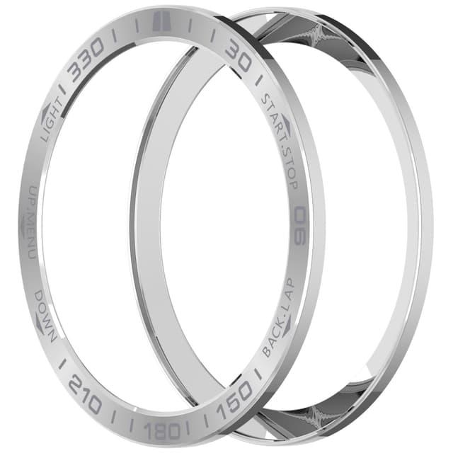 Tillbehör kompatibelt med Garmin Quatix 8 Stålram Förbättra Din SilverGrey 47 MM